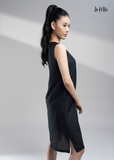 ĐẦM TƠ GỐM ĐEN CỔ V LA MỘC