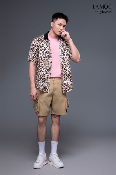 Quần nam kaki da bò ngắn túi hộp dây kéo