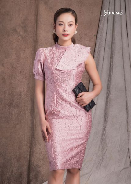 ĐẦM XOGAM HỒNG, CỒ TRỤ SÓNG NƯỚC, HỌA TIẾT NỔI MAXIVIC