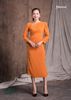 ĐẦM LỤA CAM, CỔ V XÉO, DẠNG VEST MAXIVIC