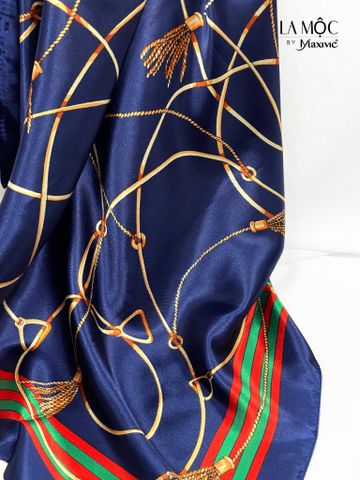 Khăn lụa satin vuông Maxivic 90x90 hoạ tiết