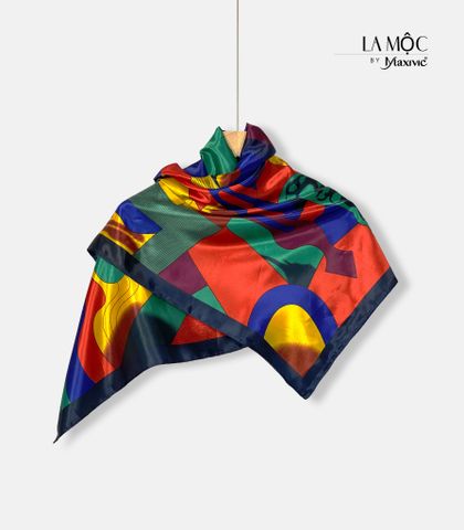 Khăn lụa satin vuông Maxivic 90x90 hoạ tiết