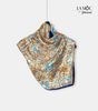 Khăn lụa vuông La Mộc 70x70 hoạ tiết hoa