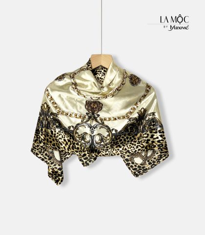 Khăn lụa satin vuông Maxivic 90x90 hoạ tiết