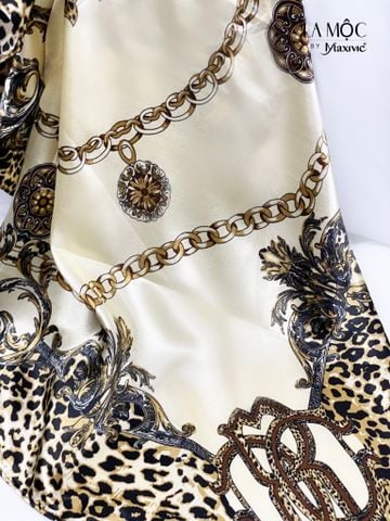 Khăn lụa satin vuông Maxivic 90x90 hoạ tiết