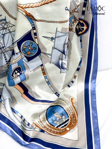 Khăn lụa satin vuông Maxivic 90x90 hoạ tiết