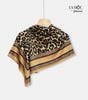 Khăn lụa vuông La Mộc 70x70 hoạ tiết da báo