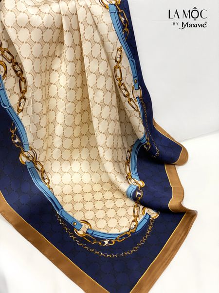 Khăn lụa vuông Maxivic 70x70 hoạ tiết