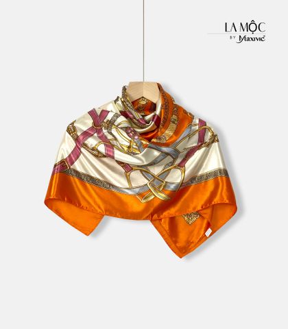 Khăn lụa satin vuông Maxivic 90x90 hoạ tiết