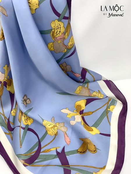 Khăn lụa vuông Maxivic 70x70 hoạ tiết