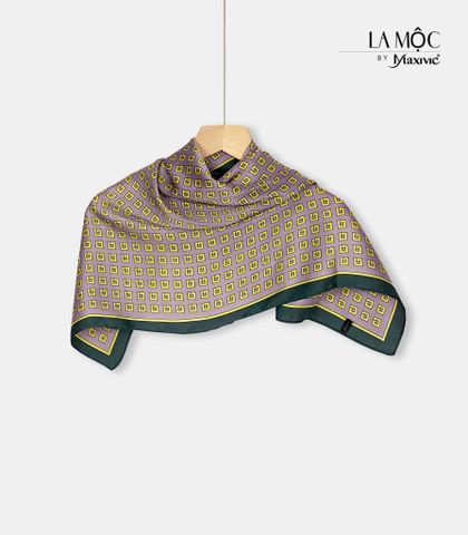 Khăn lụa vuông Maxivic 70x70 hoạ tiết chữ G