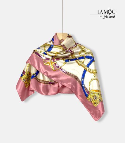 Khăn lụa satin vuông Maxivic 90x90 hoạ tiết