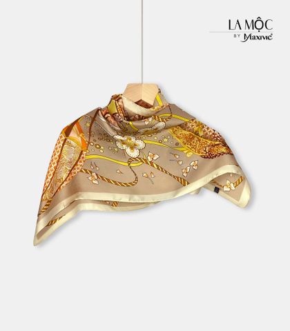 Khăn lụa vuông Maxivic 70x70 hoạ tiết