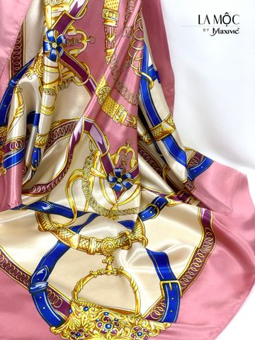 Khăn lụa satin vuông Maxivic 90x90 hoạ tiết