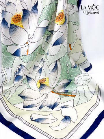 Khăn lụa vuông Maxivic 70x70 hoạ tiết