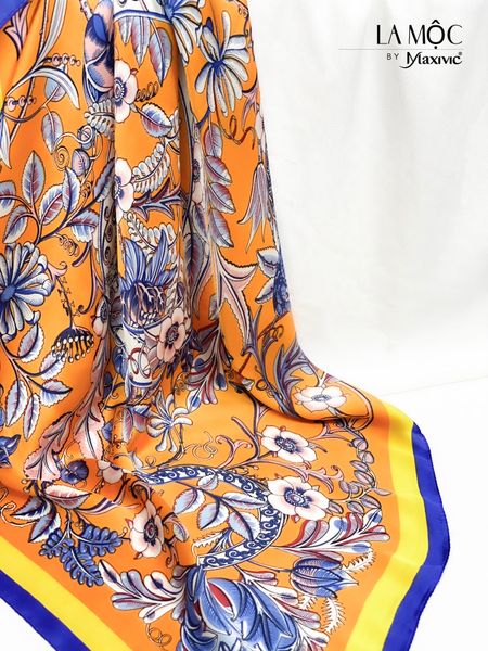 Khăn lụa vuông Maxivic 70x70 hoạ tiết