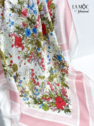 Khăn lụa vuông Maxivic 70x70 hoạ tiết