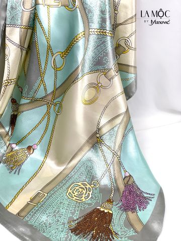 Khăn lụa satin vuông Maxivic 90x90 hoạ tiết