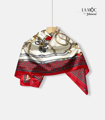 Khăn lụa satin vuông Maxivic 90x90 hoạ tiết