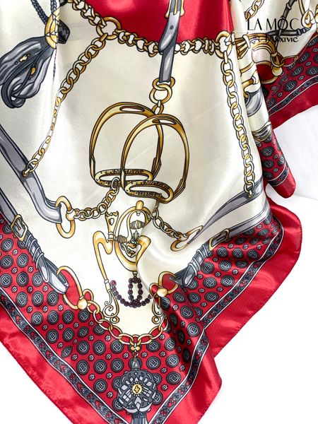 Khăn lụa satin vuông Maxivic 90x90 hoạ tiết