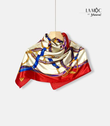 Khăn lụa satin vuông Maxivic 90x90 hoạ tiết