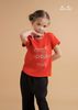 SET THUN ÁO ĐỎ, QUẦN DÀI TRẺ EM, COTTON 100%, TIÊU CHUẨN XUẤT NHẬT