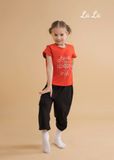 SET THUN ÁO ĐỎ, QUẦN DÀI TRẺ EM, COTTON 100%, TIÊU CHUẨN XUẤT NHẬT