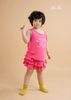 SET THUN ÁO HỒNG, VÁY TẦNG HỒNG TRẺ EM, COTTON 100%, TIÊU CHUẨN XUẤT NHẬT