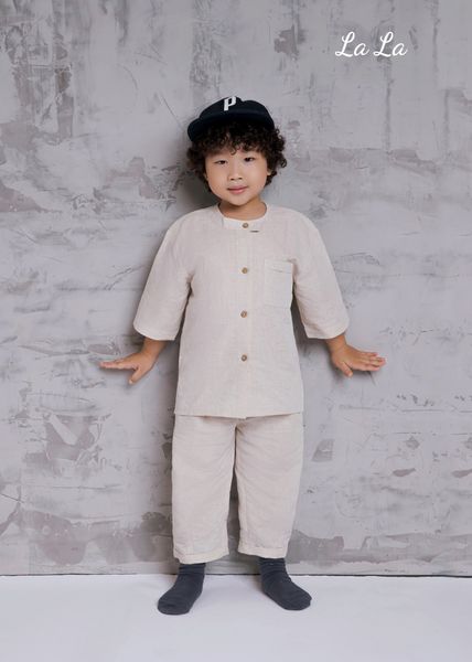 SET BỘ LINEN KEM,TRẺ EM NAM, TAY DÀI, QUẦN DÀI , TIÊU CHUẨN HÀNG XUẤT NHẬT