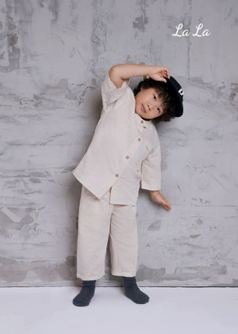 SET BỘ LINEN KEM,TRẺ EM NAM, TAY DÀI, QUẦN DÀI , TIÊU CHUẨN HÀNG XUẤT NHẬT