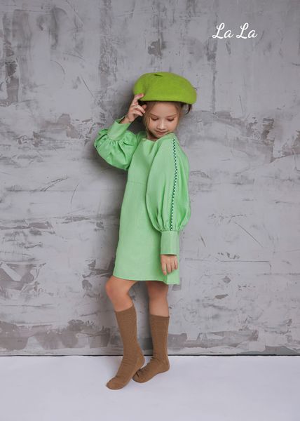 ĐẦM XANH TRẼ EM NỮ, LINEN, TIÊU CHUẦN HÀNG XUẤT NHẬT