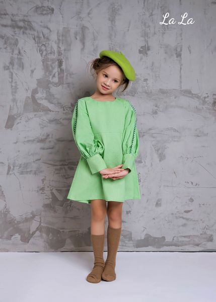 ĐẦM XANH TRẼ EM NỮ, LINEN, TIÊU CHUẦN HÀNG XUẤT NHẬT