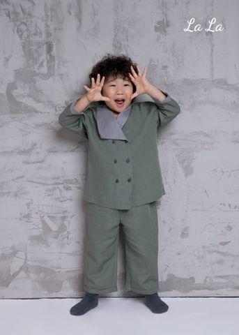 SET BỘ LINEN XÁM XQNH ,TRẺ EM NAM, TAY DÀI, QUẦN DÀI , TIÊU CHUẨN HÀNG XUẤT NHẬT