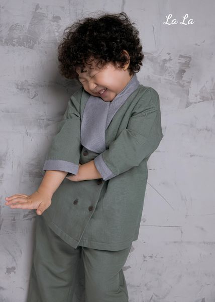 SET BỘ LINEN XÁM XQNH ,TRẺ EM NAM, TAY DÀI, QUẦN DÀI , TIÊU CHUẨN HÀNG XUẤT NHẬT