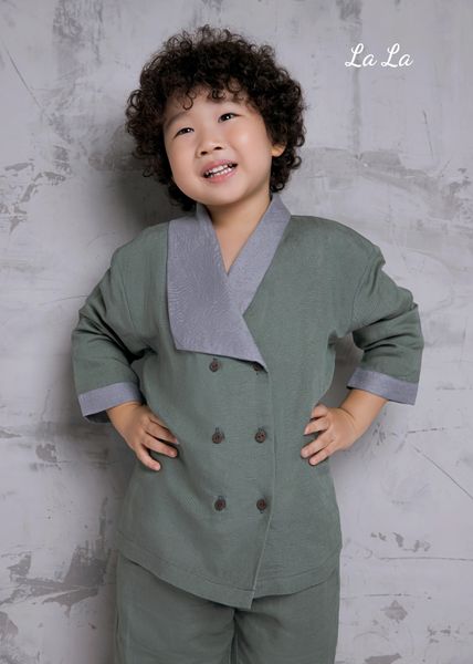 SET BỘ LINEN XÁM XQNH ,TRẺ EM NAM, TAY DÀI, QUẦN DÀI , TIÊU CHUẨN HÀNG XUẤT NHẬT