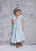 ĐẦM XANH TRẺ EM NỮ, LINEN ,  TAY NGẮN, TIÊU CHUẨN HÀNG NHẬT