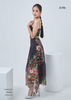 ĐẦM HOA 2 DÂY LA MỘC, DÁNG DÀI XÒE, CHIFFON KOREA