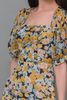 ĐẦM HOA DÁNG DÀI, CỔ VUÔNG LA MỘC, CHIFFON HOA KOREA