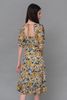 ĐẦM HOA DÁNG DÀI, CỔ VUÔNG LA MỘC, CHIFFON HOA KOREA