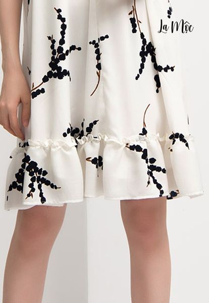ĐẦM YẾM THẮT EO CHIFFON HOA TRẮNG KOREA