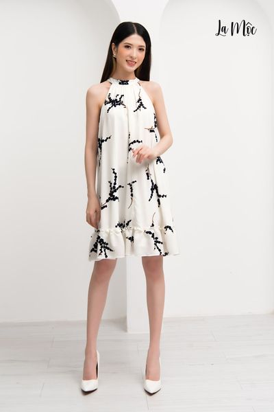 ĐẦM YẾM THẮT EO CHIFFON HOA TRẮNG KOREA