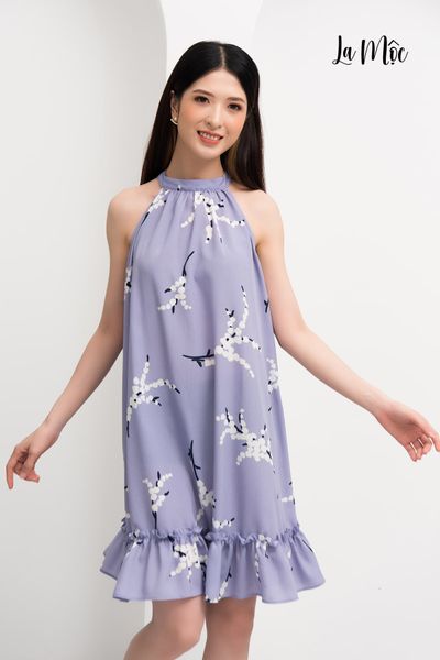 ĐẦM YẾM THẮT EO CHIFFON HOA TÍM KOREA
