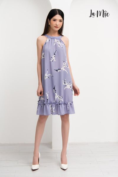 ĐẦM YẾM THẮT EO CHIFFON HOA TÍM KOREA