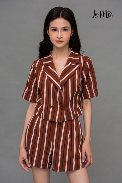 ÁO VEST LỬNG NÂU SỌC Maxivic