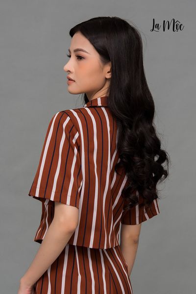 ÁO VEST LỬNG NÂU SỌC Maxivic