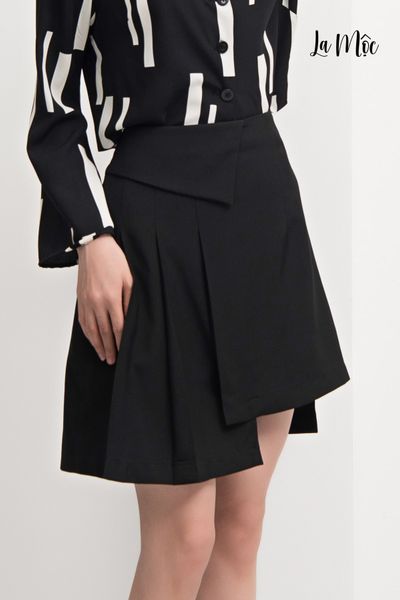 VÁY NGẮN XẾP LY MÀU ĐEN MAXIVIC