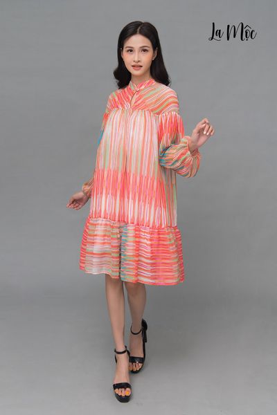 ĐẦM BABY DOLL Maxivic TAY DÀI, TÙNG NHÚN BÈO