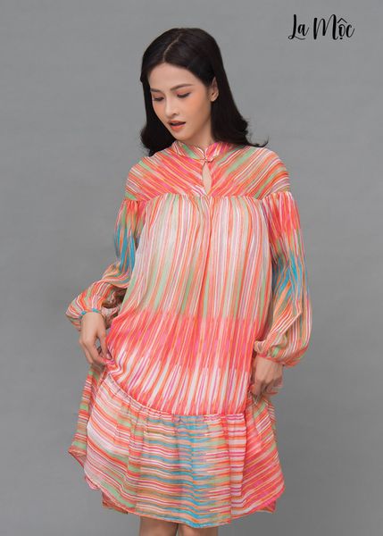 ĐẦM BABY DOLL LA MỘC TAY DÀI, TÙNG NHÚN BÈO