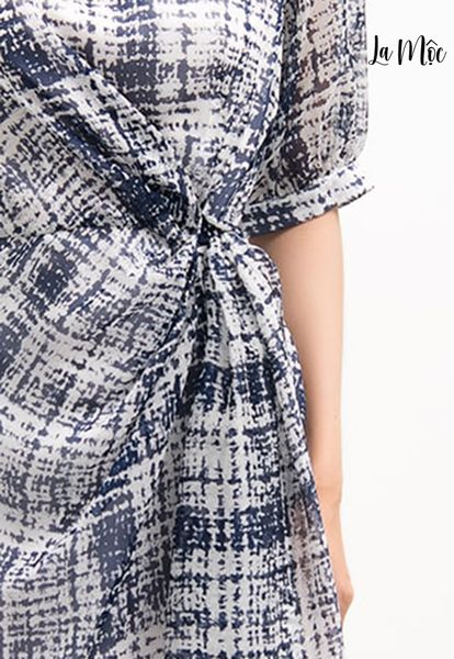 ĐẦM MAXIVIC CHIFFON XOẮN EO, CỔ THUYỀN TAY LỬNG