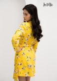ĐẦM VEST CỔ ĐAN TÔNG HỌA TIẾT HOA LA MỘC